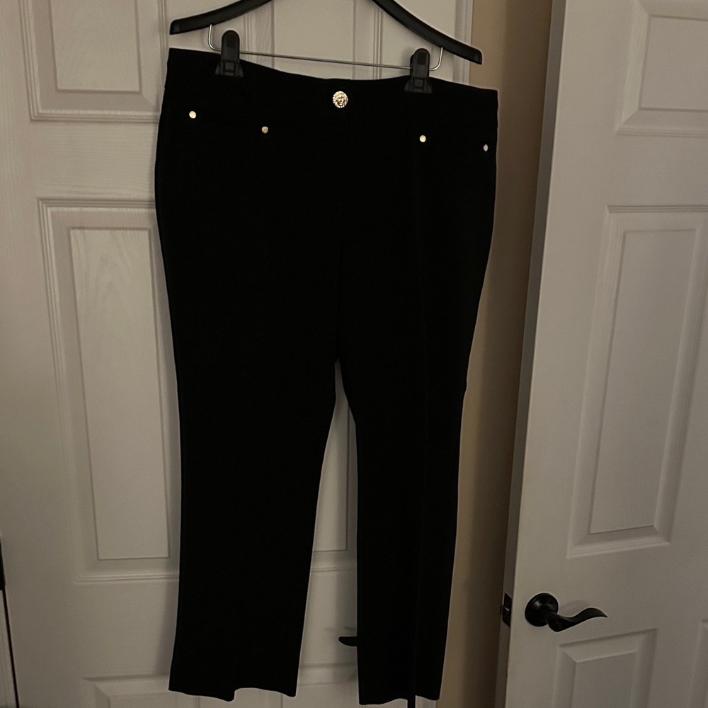 Anne Klein Black Straight Leg Pants